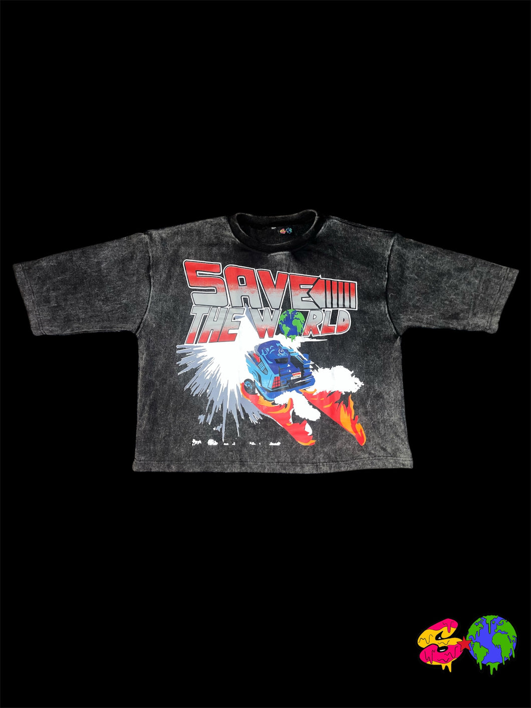 Save the World (oversized cropped) Tee