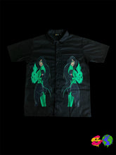 Load image into Gallery viewer, &quot;SheGo !&quot; Button down short sleeve shirt
